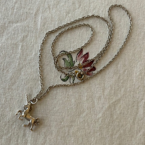 Prancing Unicorn Necklace in Sterling Silver - Picture 3 of 5